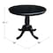 International Concepts Round 36 in Round Top Pedestal Table, 28.9 inH, Black, 36 in W, 36 in L, 29.1 in H, Wood, Black K46-36RT - alternate 4